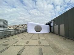 Inflatable Pavilion with a hanging roof